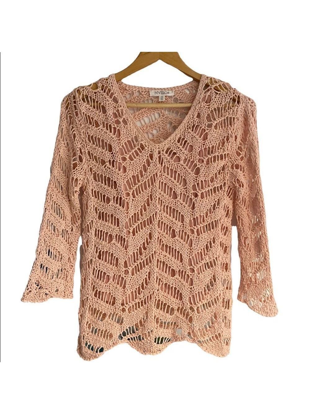 NVELOP Crochet Top & Camisole Women’s Pink Size XS